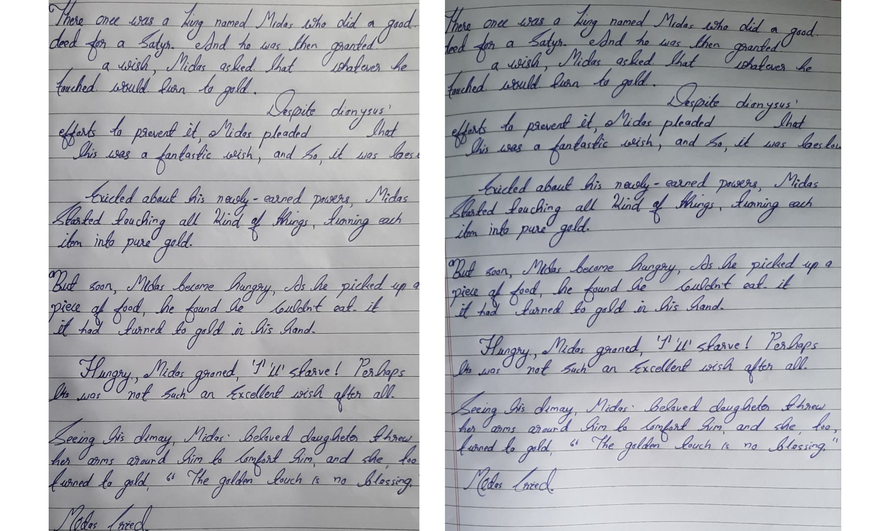 Handwrite letters, notes, postcards, etc in a beautiful cursive handwriting  by Muskanaswani745