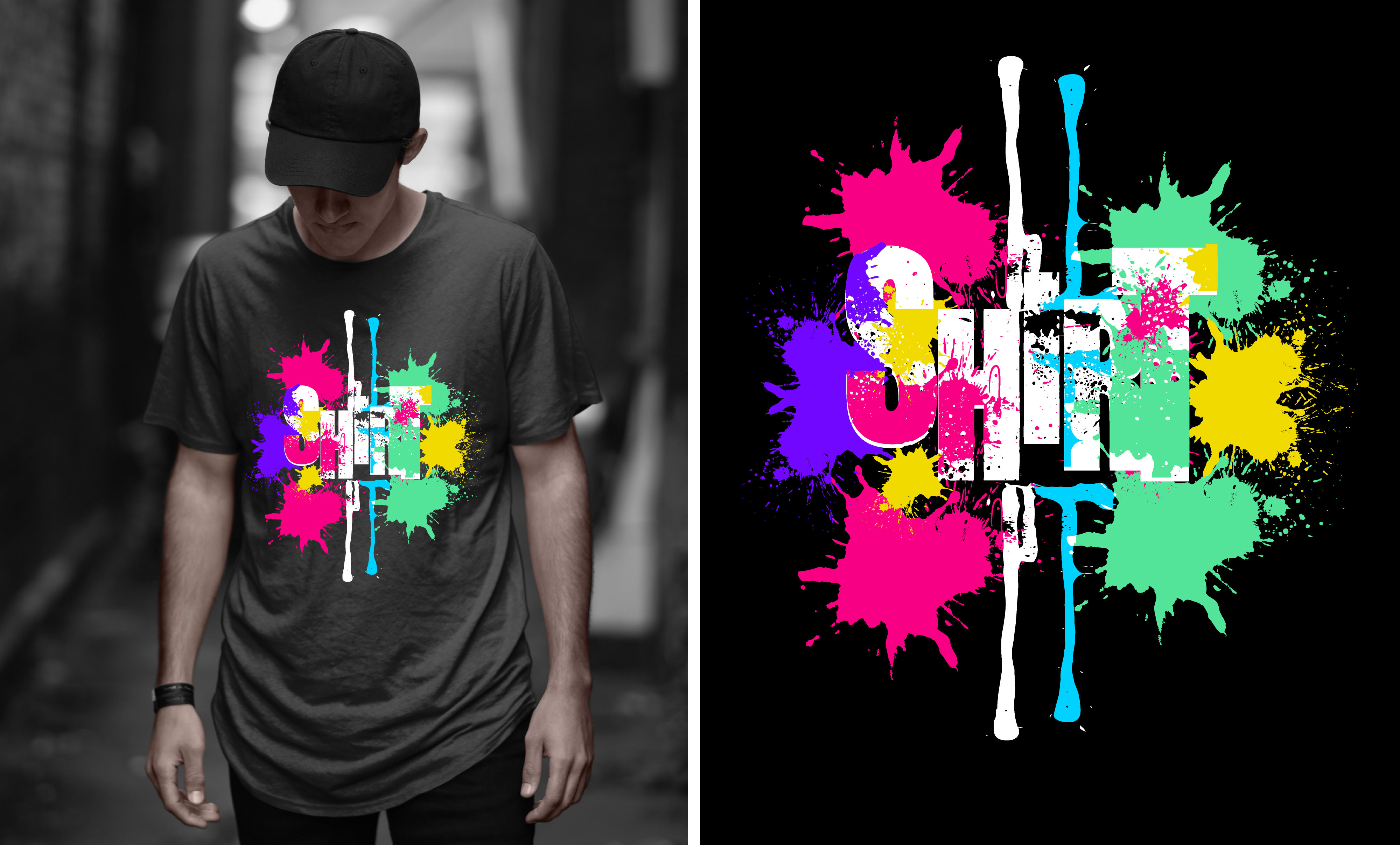 make splash t shirt design for your business