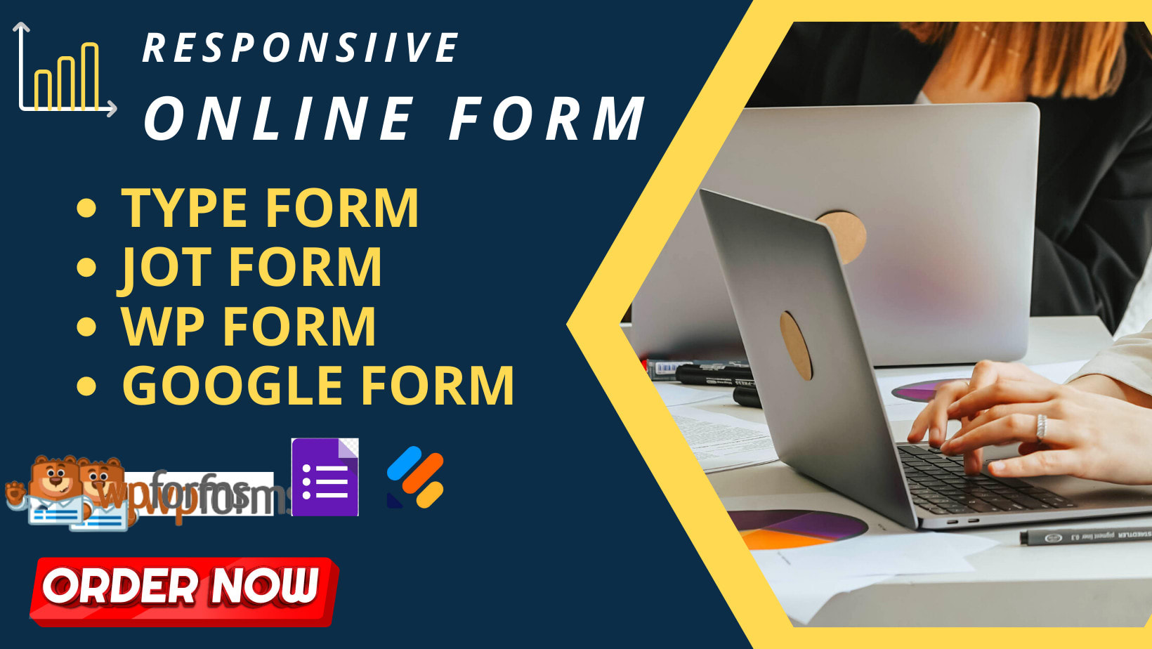 Create online form using jotform typeform pdf form google form survey by  Iqrazafar507 | Fiverr