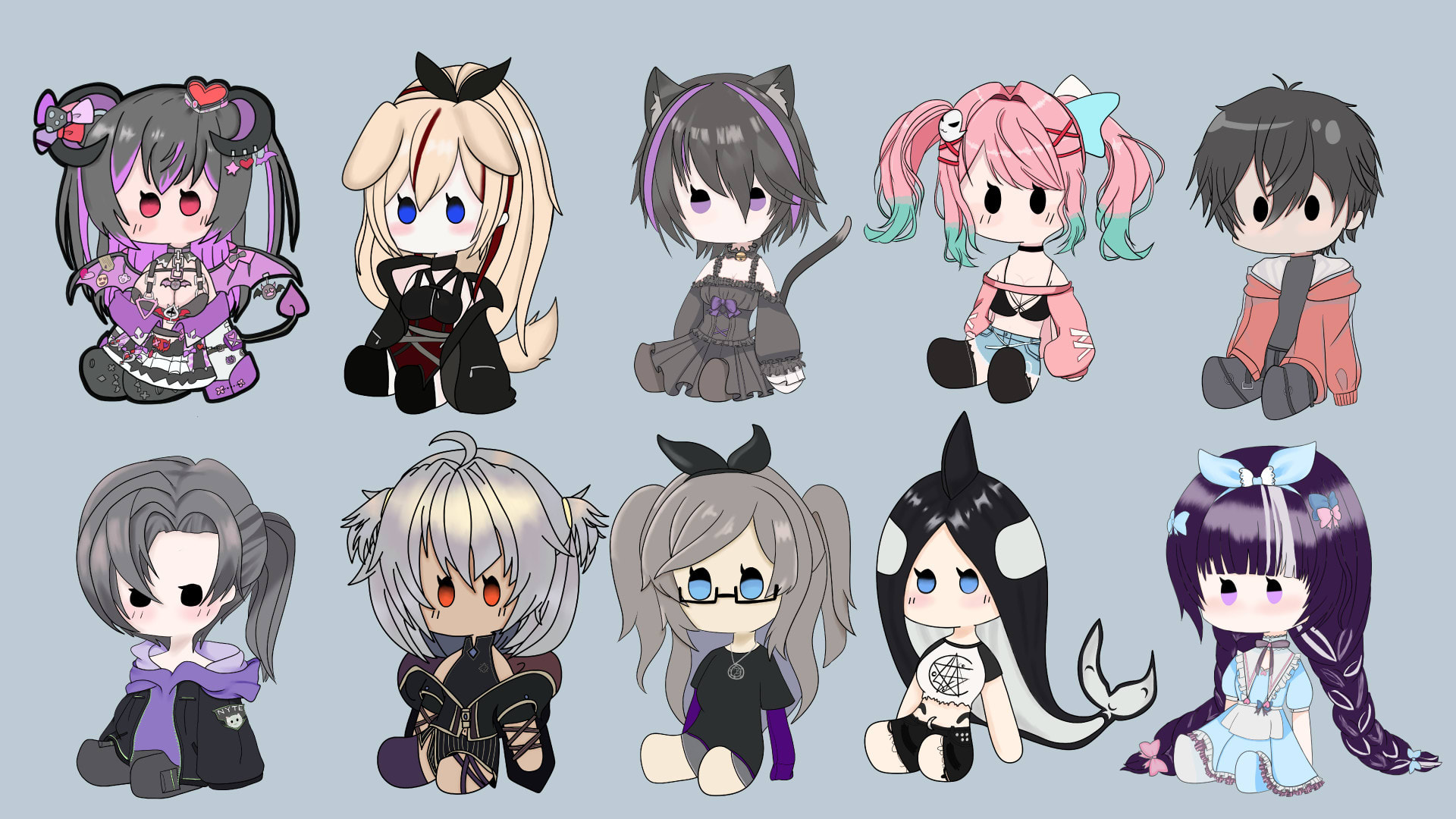 Draw cute chibi anime icon for , twitch, vtuber by Kirara_alex313