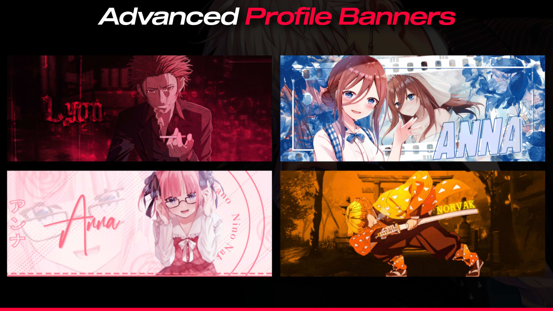 Design discord profile banner with best animation and effects by  Shad0w_designs | Fiverr