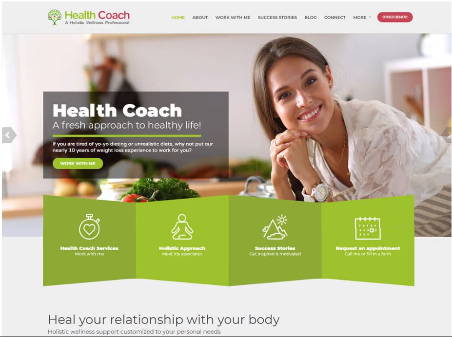 Do bespoke health coach website, life coach ecommerce website development  by Crownz001 | Fiverr