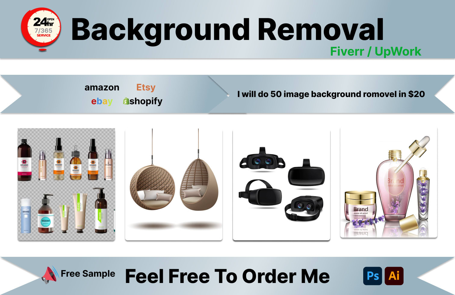 Background remover amazon product photoshop editing change by Faizanrao033  | Fiverr