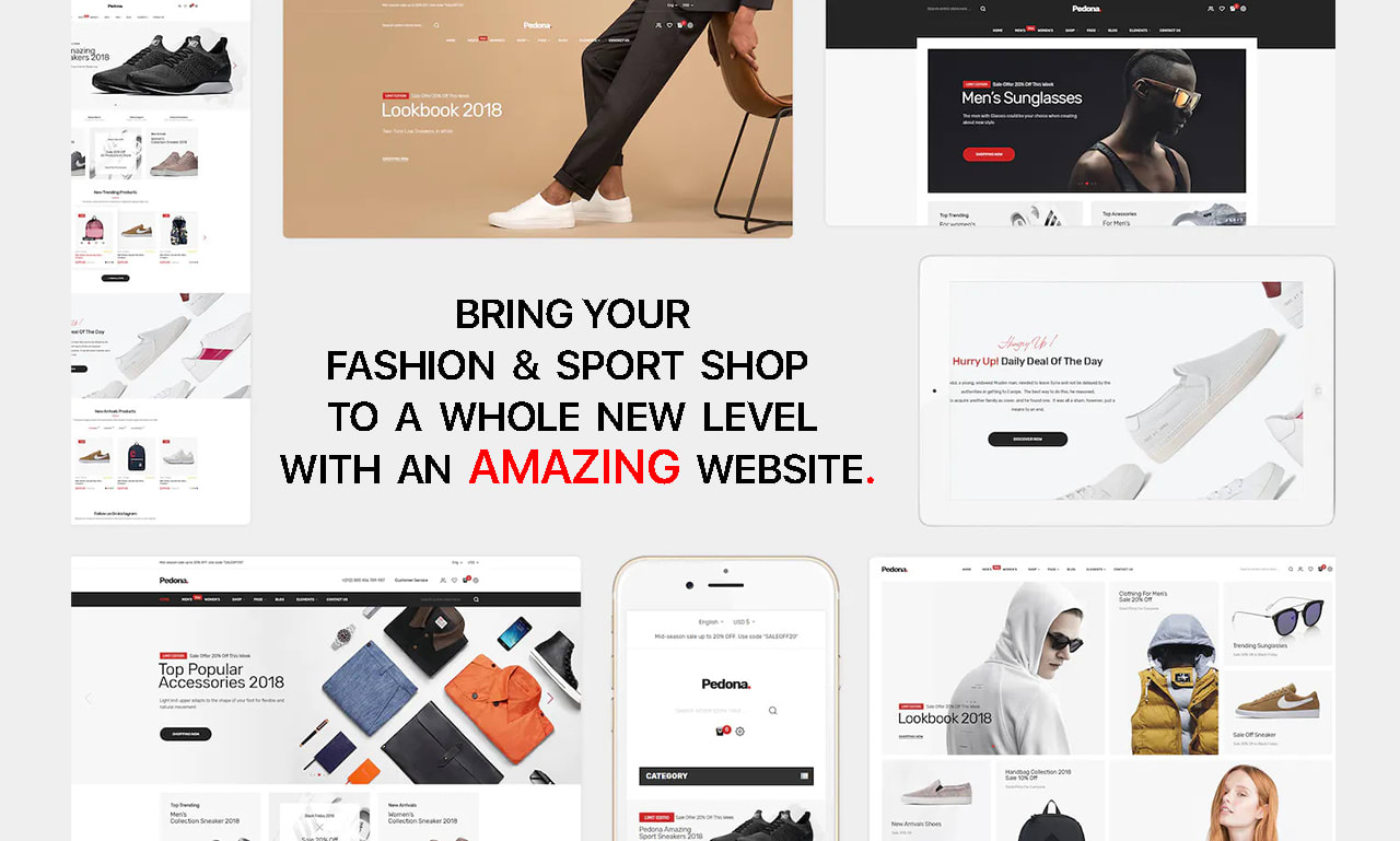 design a website for your fashion or sport shop