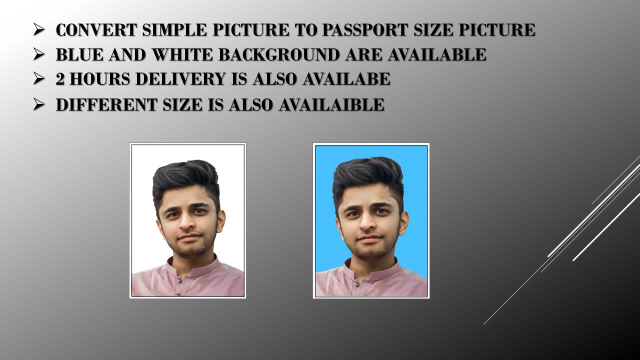 Convert a picture to passport size picture in 2 hours by Aalianishaq |  Fiverr