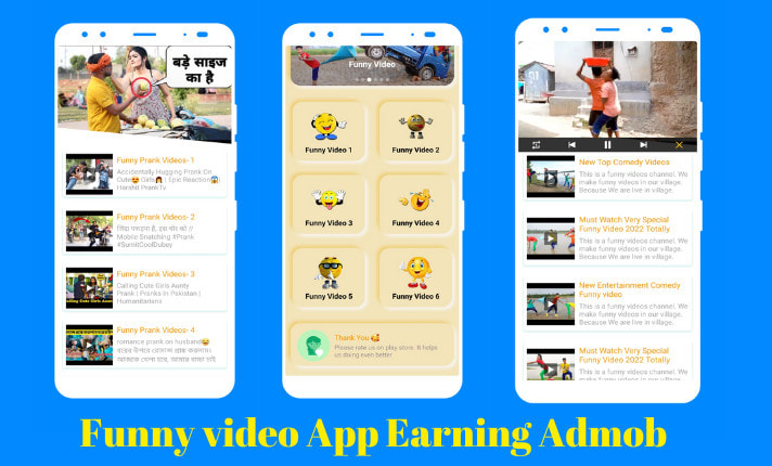 Create category wise embed funny video player app admob ads by Sheaim21 | Fiverr Create category wise embed funny video player app admob ads by Sheaim21 | Fiverr