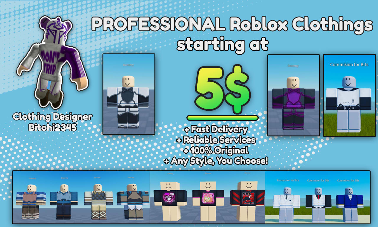 Roblox Custom Clothing for Sale