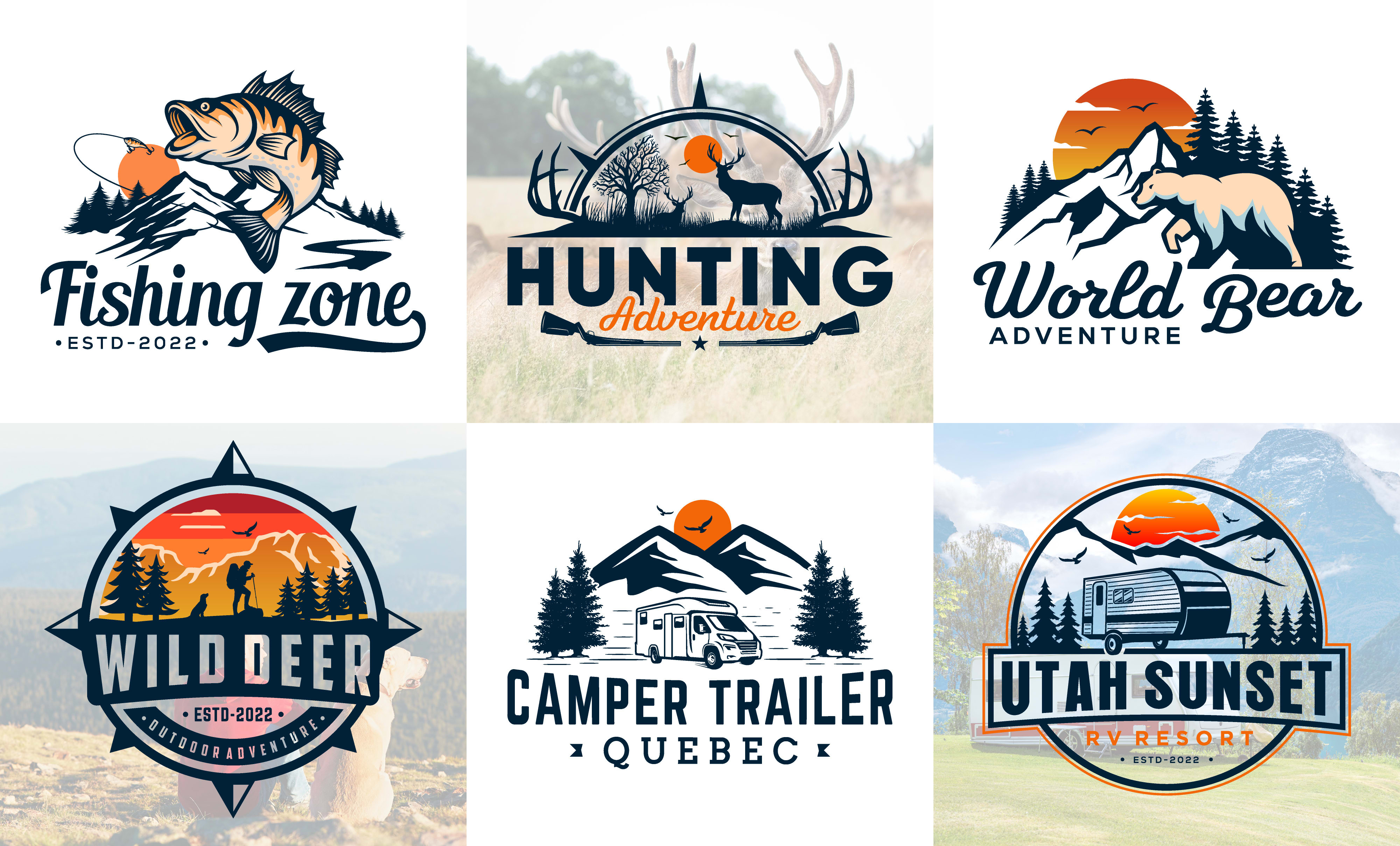 Fishing Hunting Outdoor Adventure Logo Graphic by Ahmad Designs