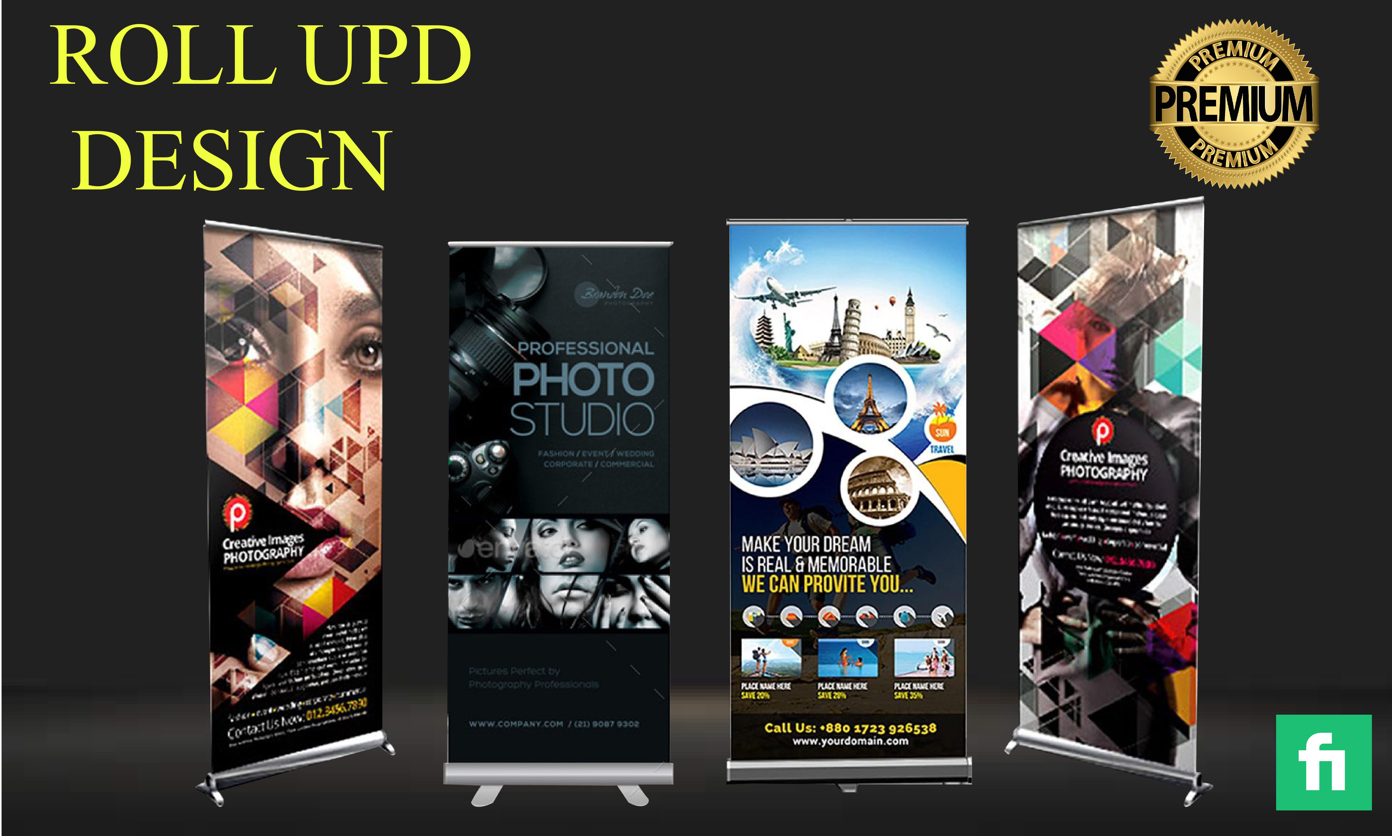 Design appealing roll up banner design by Zohaib_gallery