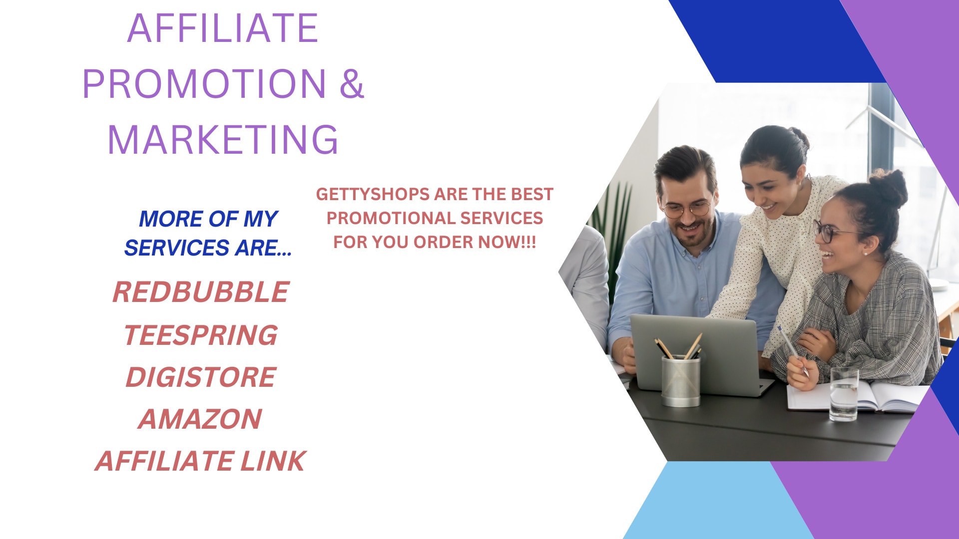 Affiliate marketing, clickbank affiliate link promotion digistore promotion  by Gettyshops | Fiverr