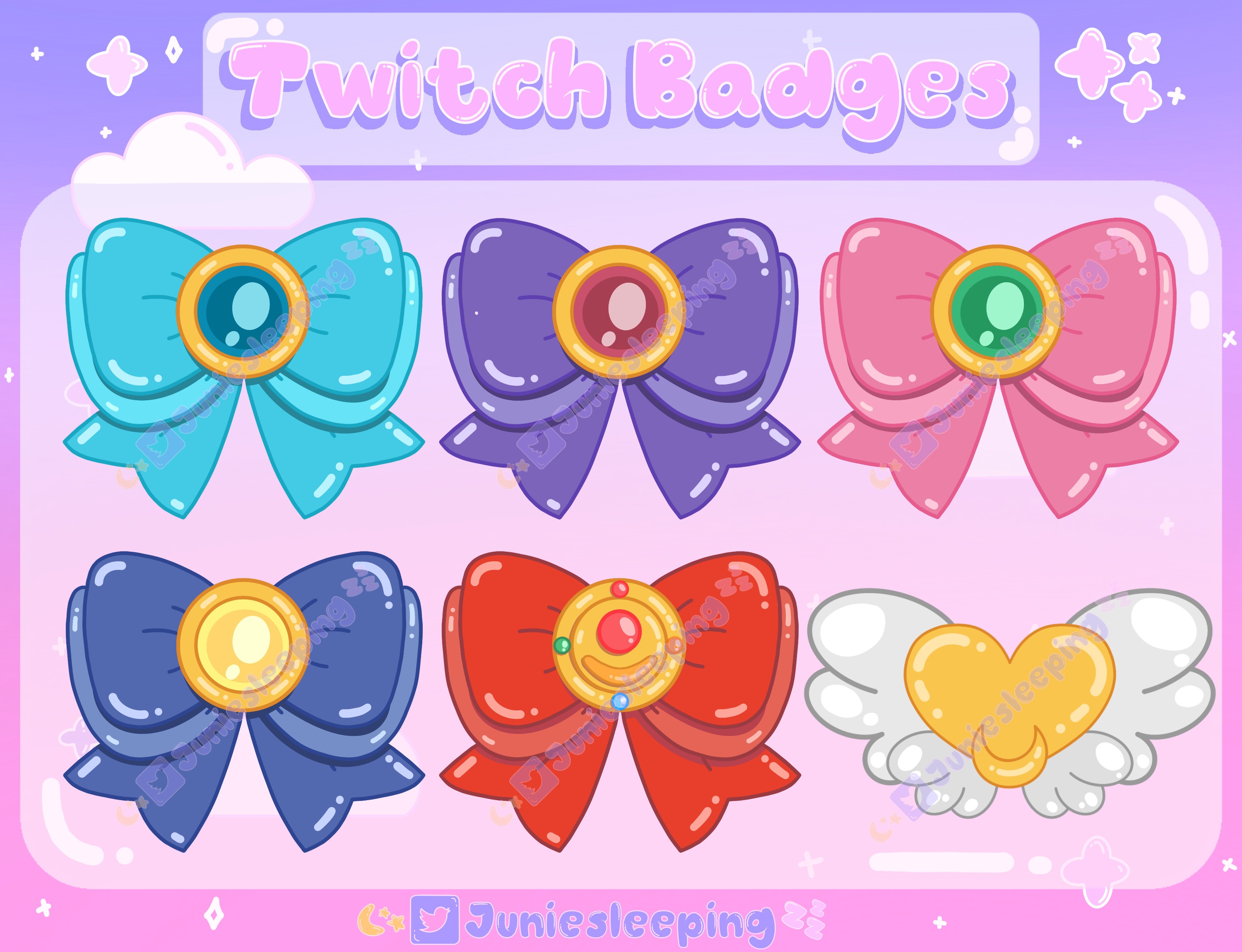 Twitch Subscriber Badges: Sailor Moon