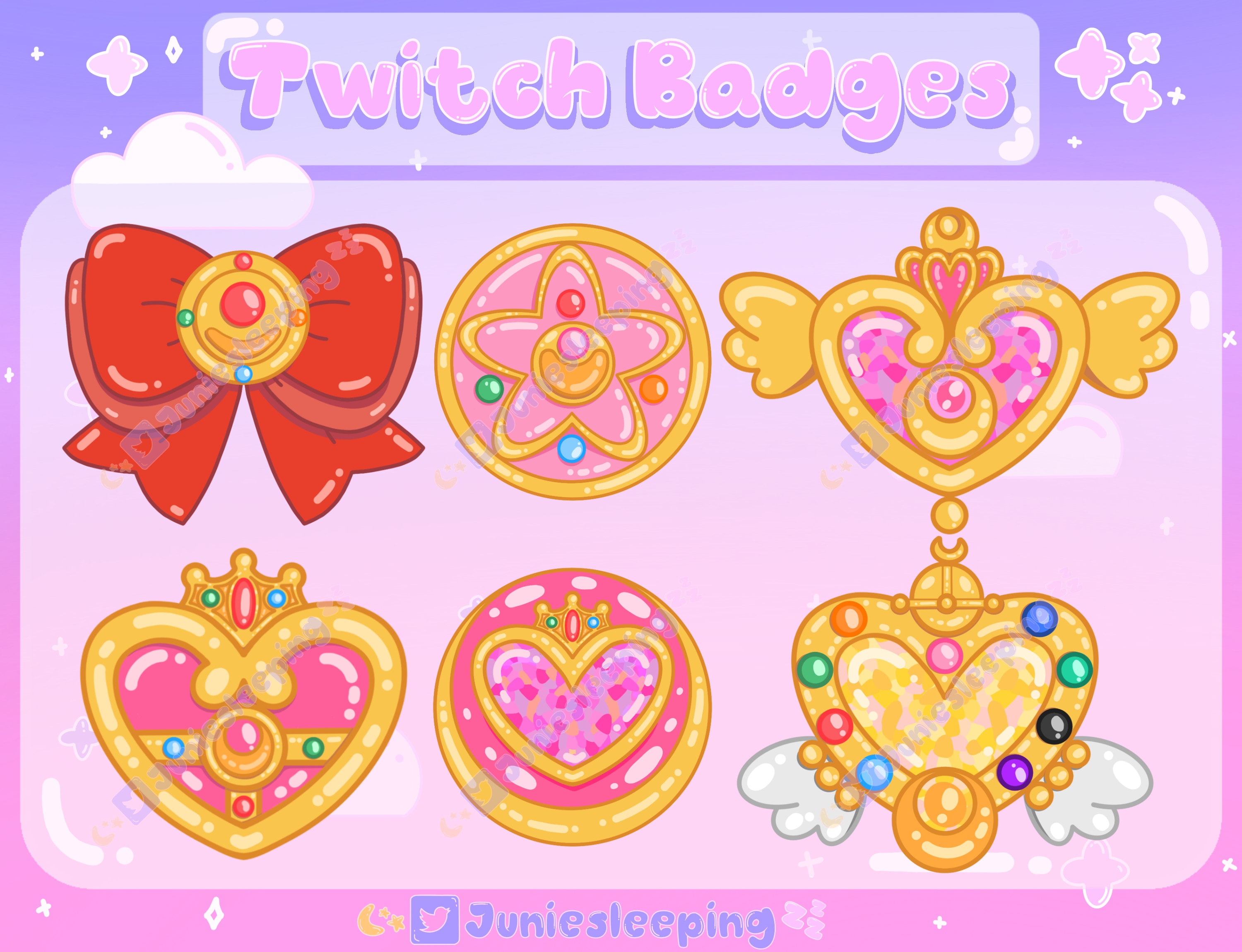 Twitch Subscriber Badges: Sailor Moon