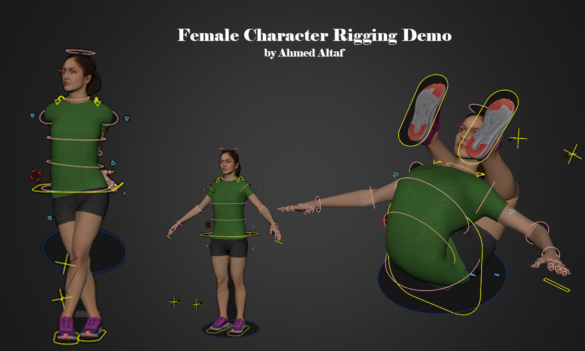 Do character rigging for you by Ahmedcreativart | Fiverr