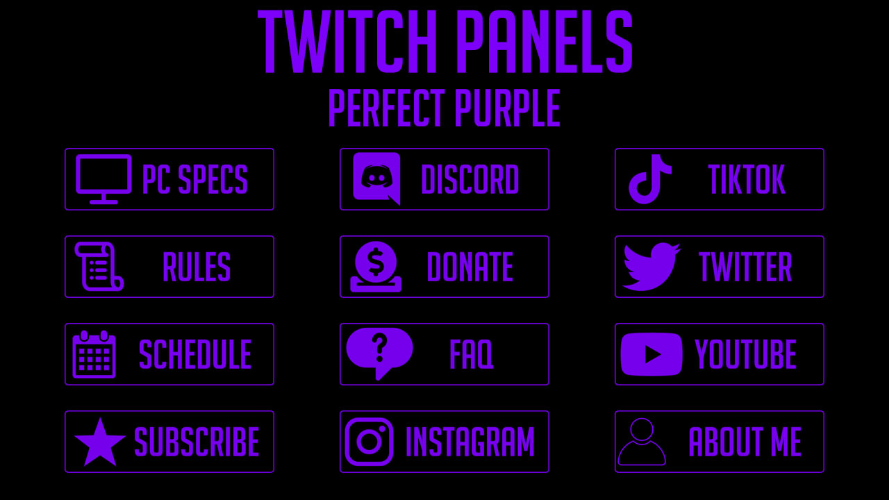 Destiny Purple Profile Panels for Twitch,  or Discord