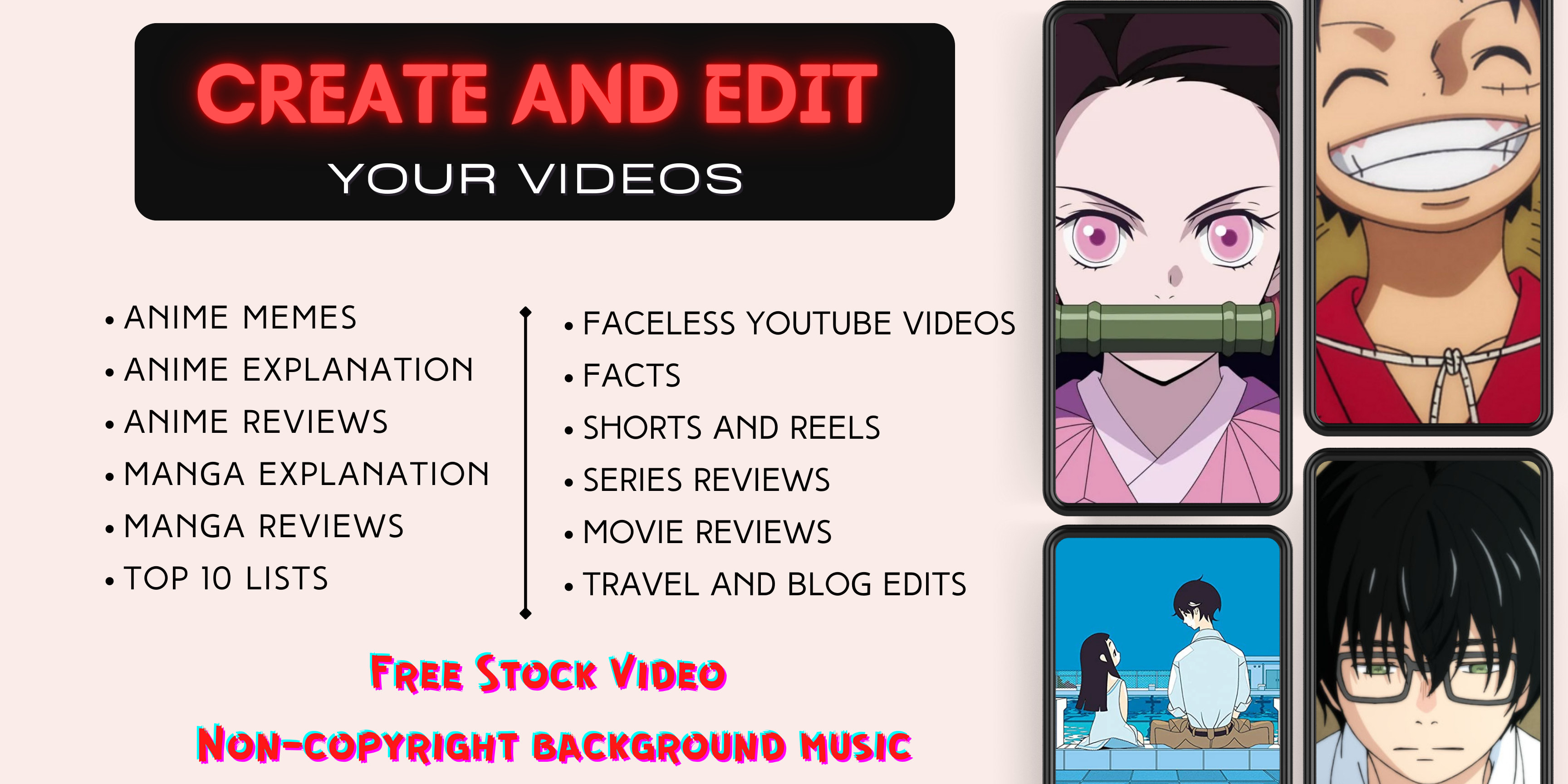 Edit anime videos and videos related to facts and reviews by Asteriskdotexe  | Fiverr