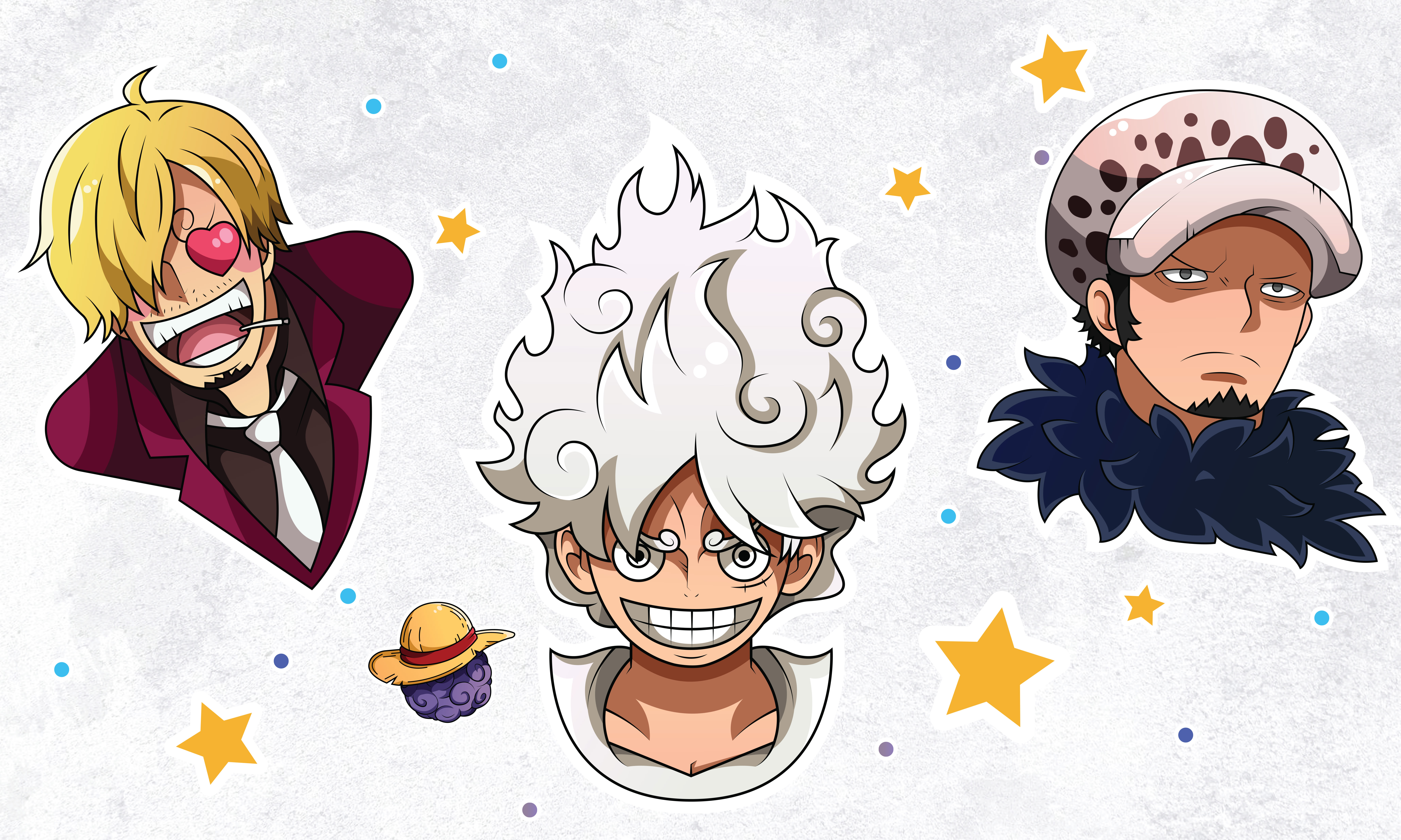 ▷ Pegatinas temática de One Piece para niños