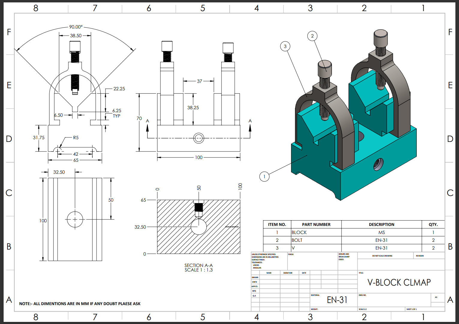 Erstellen sie 2d-konstruktionszeichnungen, mechanische zeichnungen