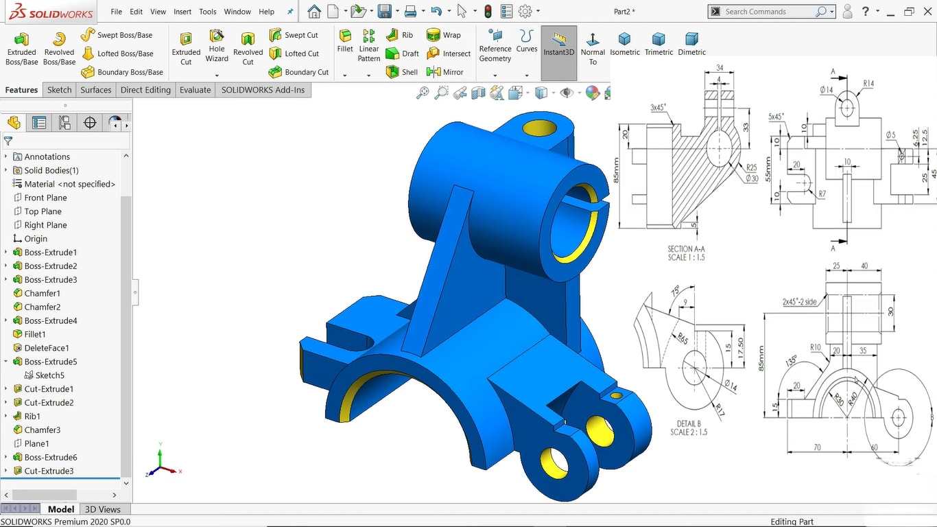 Explanation for beginners of how to use SolidWorks! – Make a sketch, a 3D  Model or a 2D Drawing | CAD CAM CAE Lab