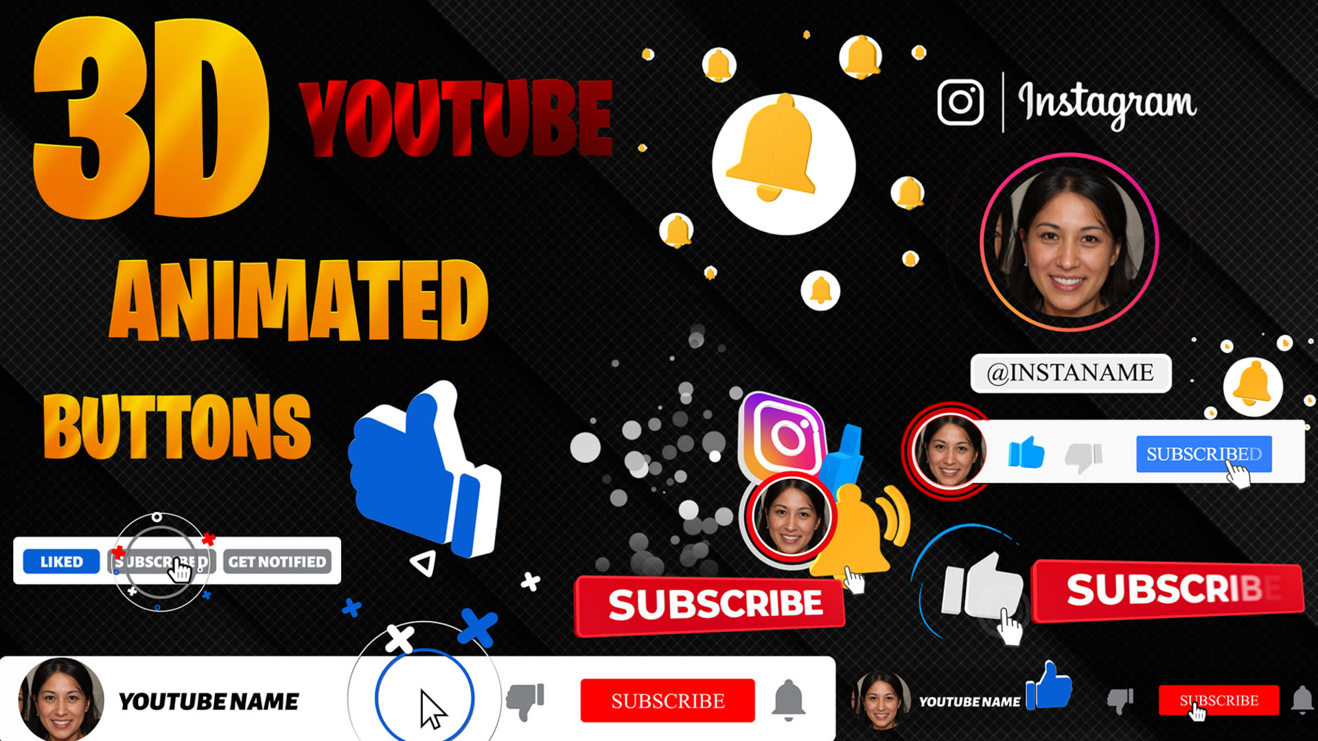 Make an amazing 3d youtube subscribe and bell button by Smilenurdreamz |  Fiverr