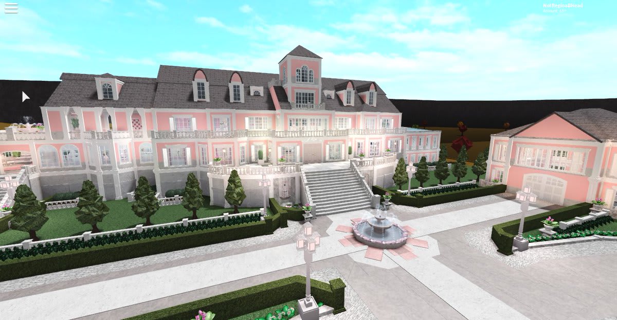 Custom Roblox Bloxburg House Build! Very Big Mansion