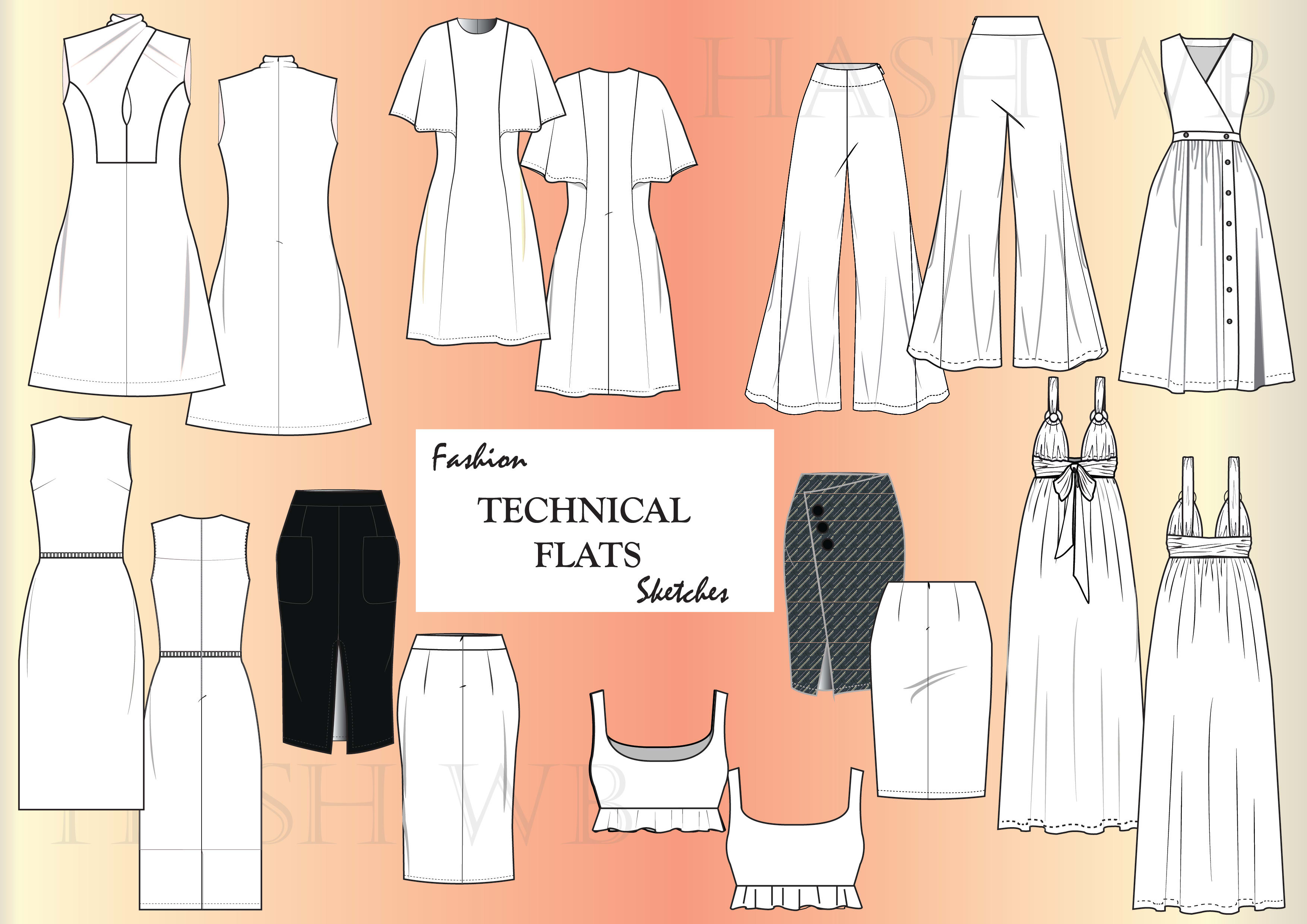 Technical Flats Clothes Technical Flats Illustrator Illustrator