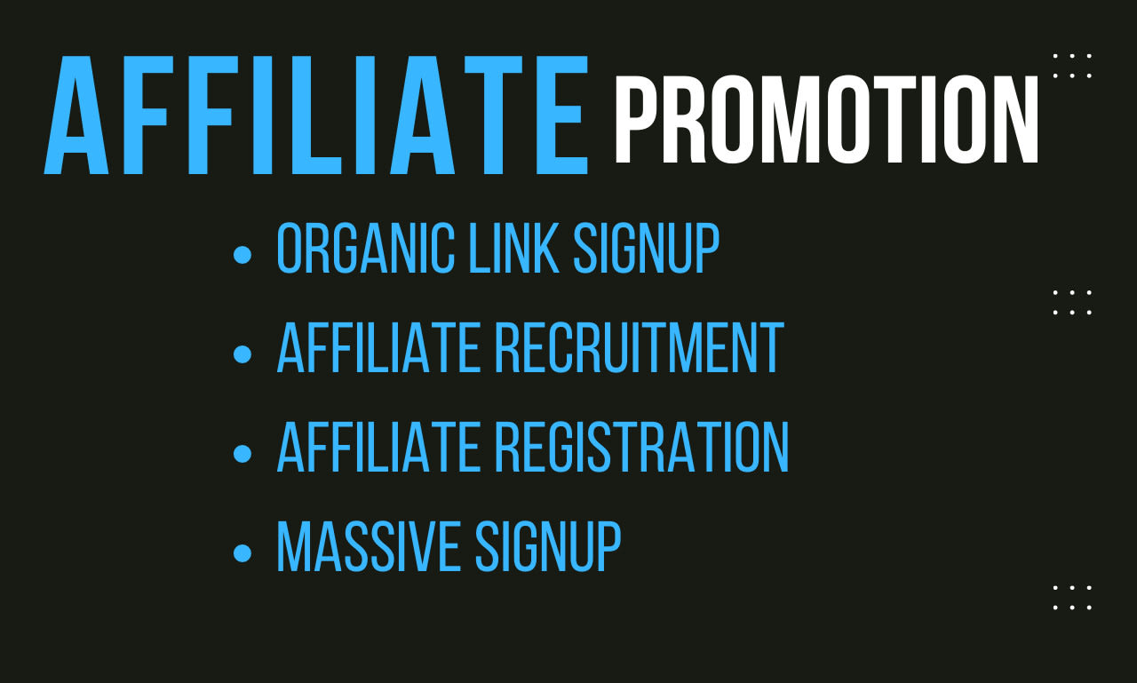 Do Affiliate Marketing Link Promotion Referral Link Recruitment to Get Signup