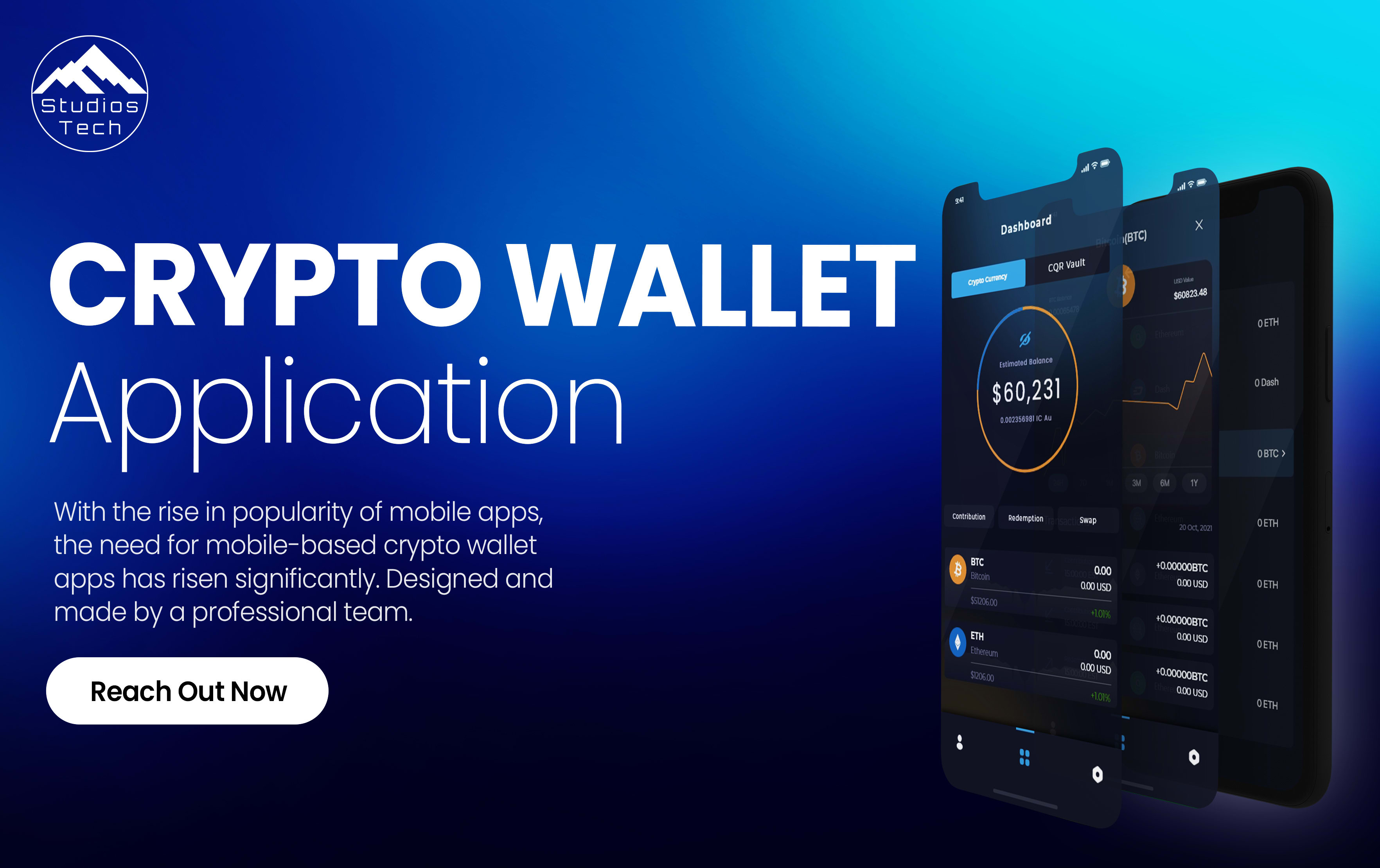 Design and develop a custom crypto wallet app by Studiostech | Fiverr