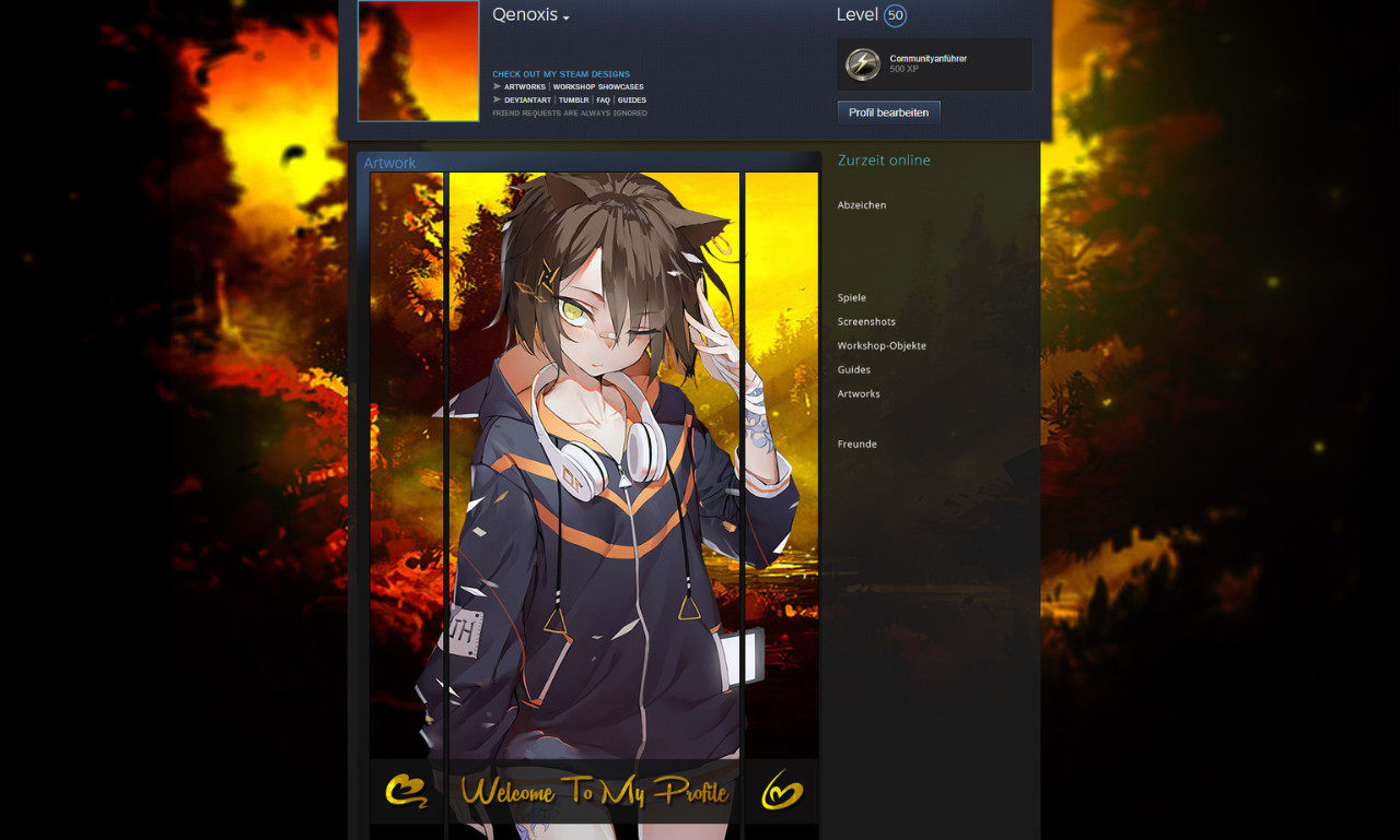 Fubuki [Steam Artwork Profile] - (ANIMATED) by CronosLant on