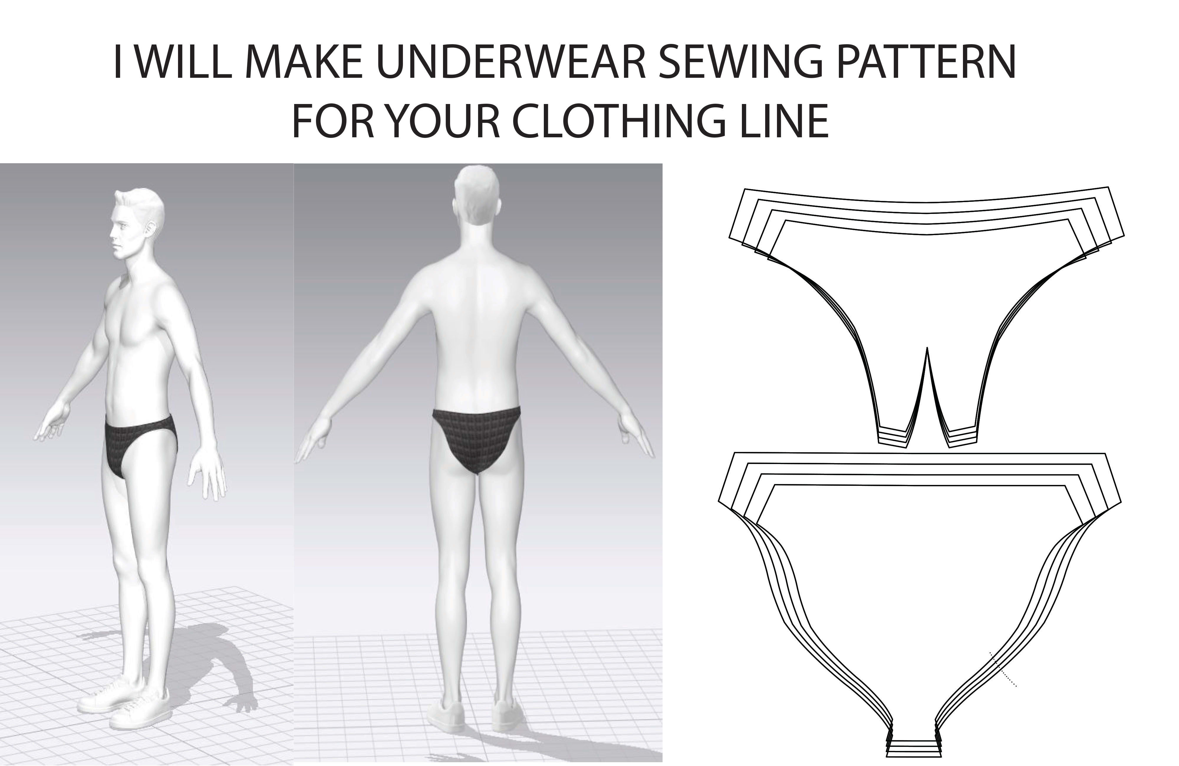 Make underwear sewing pattern for your clothing line by Pattern_maker01