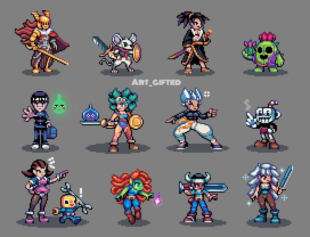 design awesome pixel art characters for you