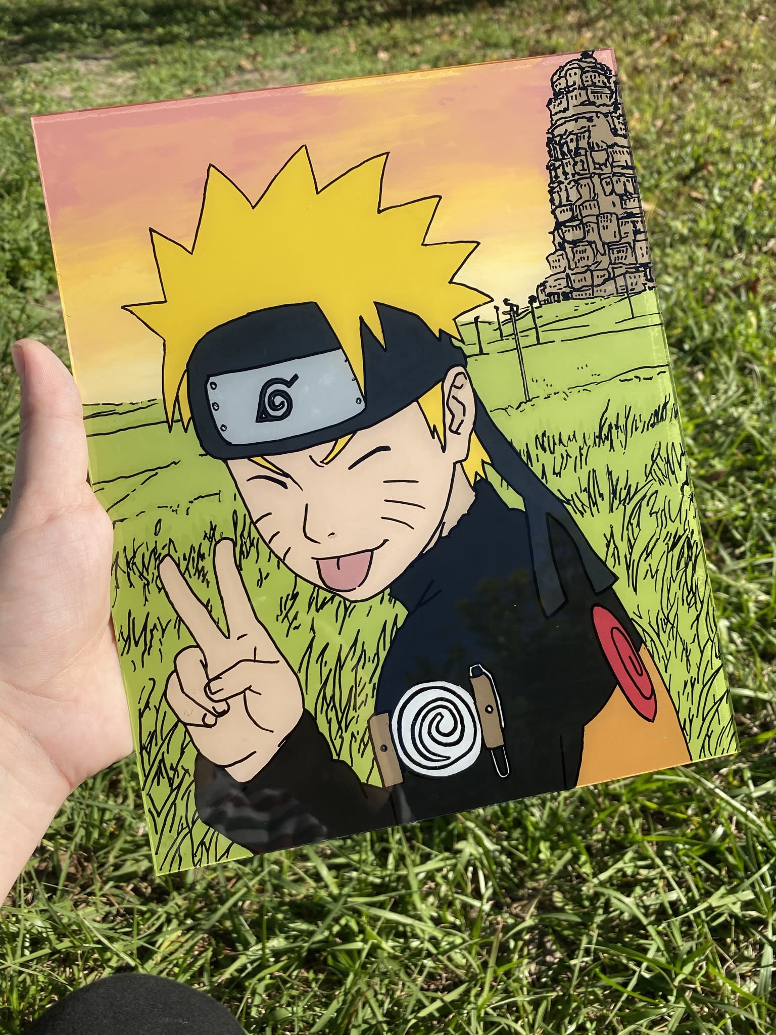 Anime Glass Paintings - Did a painting for my sister and she loves it. If  you would like to get one you can dm me to order and I will do it.☺️ #