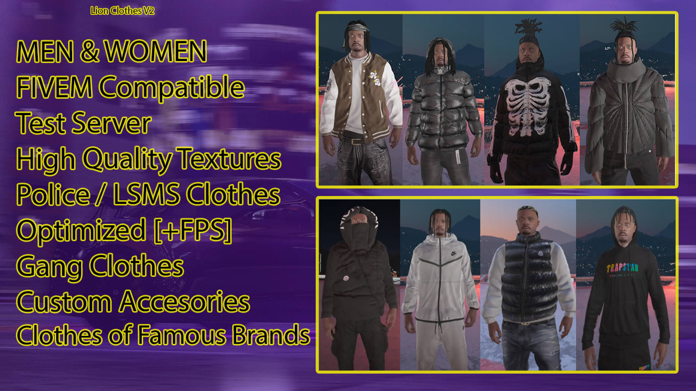 I will make custom gta v clothing textures for your fivem server