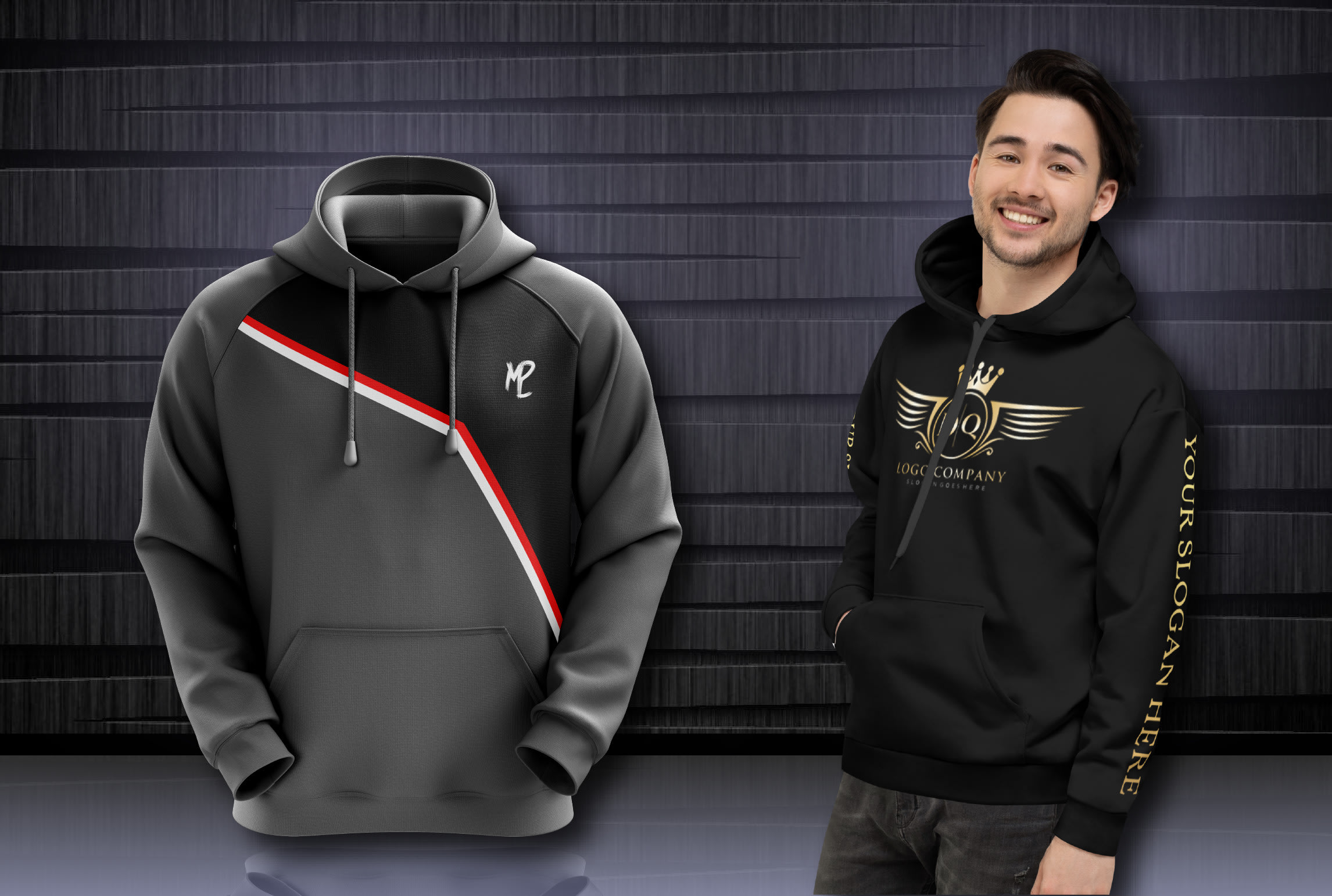 Fleece Hoodies with Pockets (Sublimation) - Custom Printing %