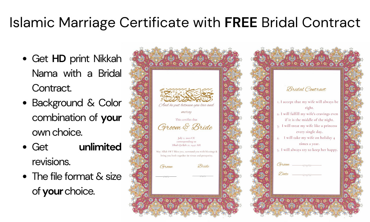 modèle de certificat de mariage islamique