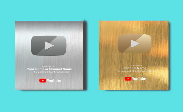 Provide custom  play button award personalised play button