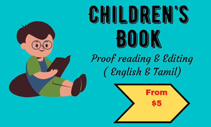 Proofread and edit your book for children in english and tamil by Ajisitha  | Fiverr