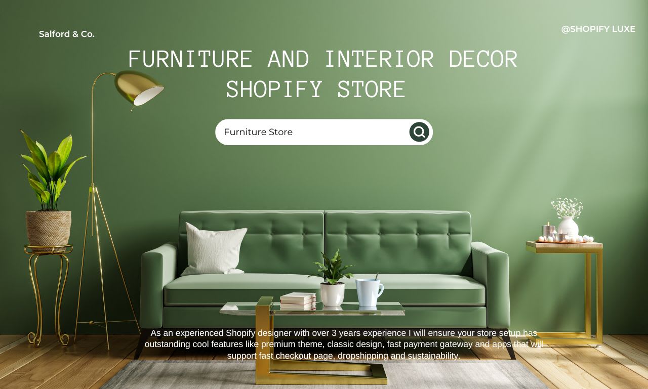 Shopify furniture deals websites