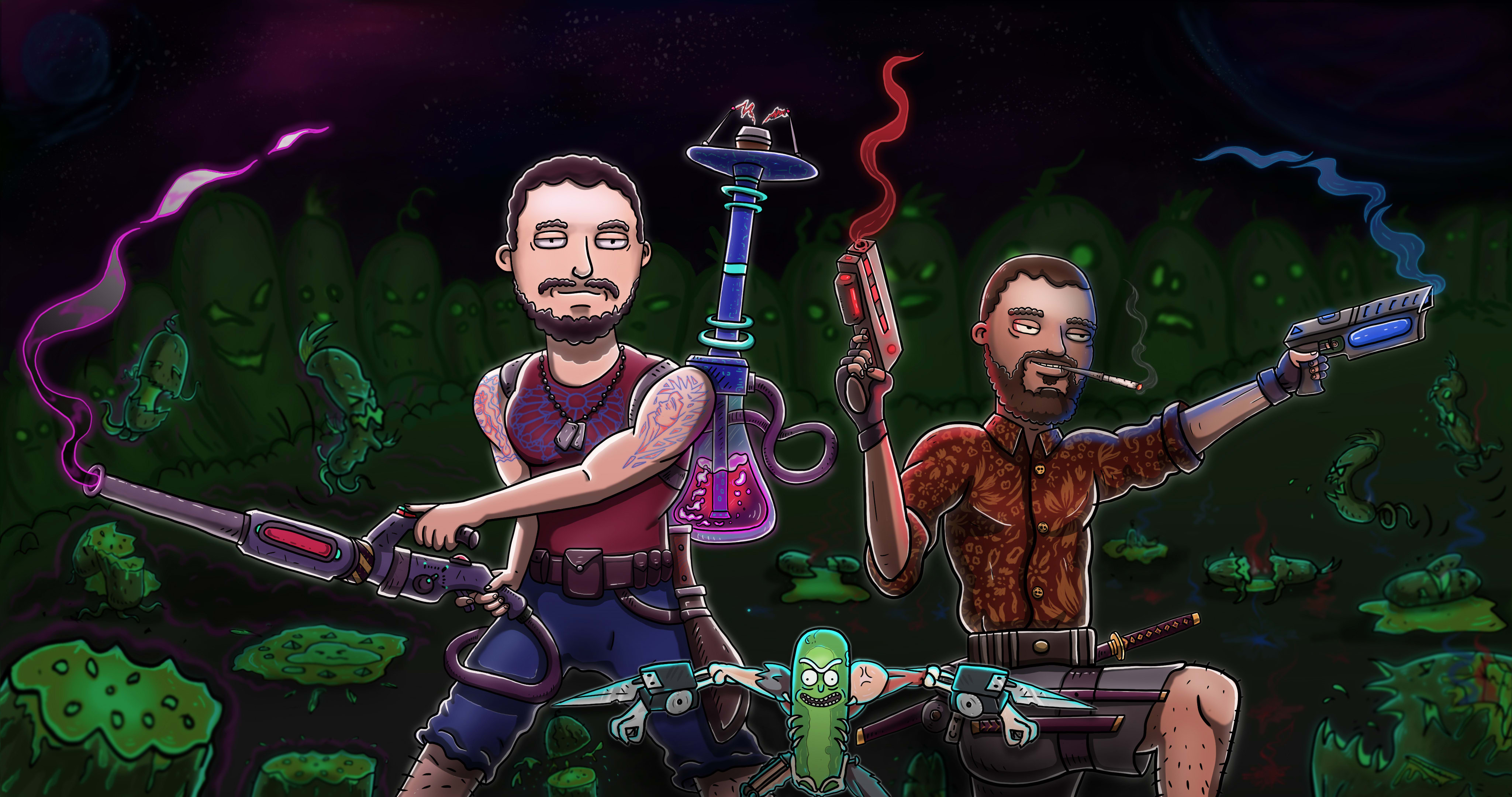 Great detailed art, like rick and morty, and other cartoons by Kawateo |  Fiverr