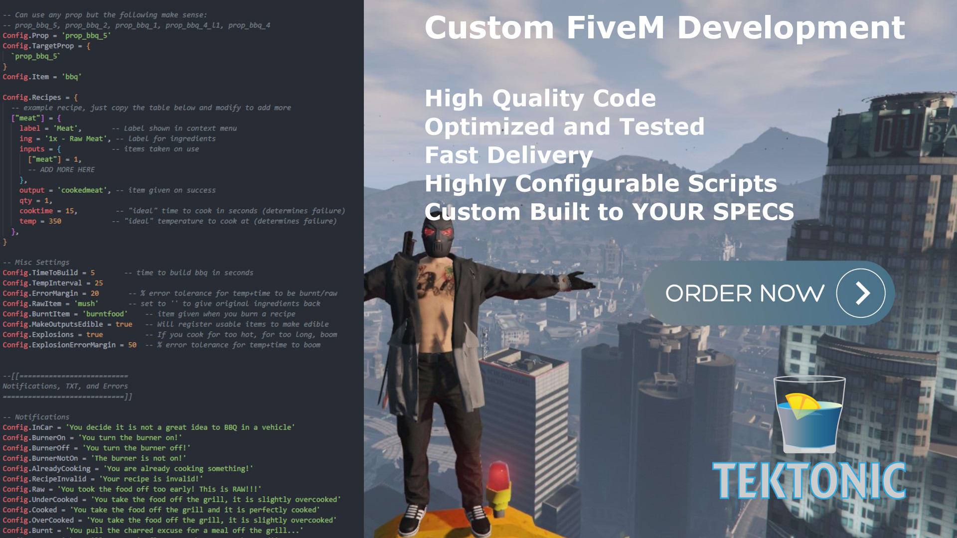 Its_ayayron: I will create or modify a quality fivem script for $10 on  fiverr.com