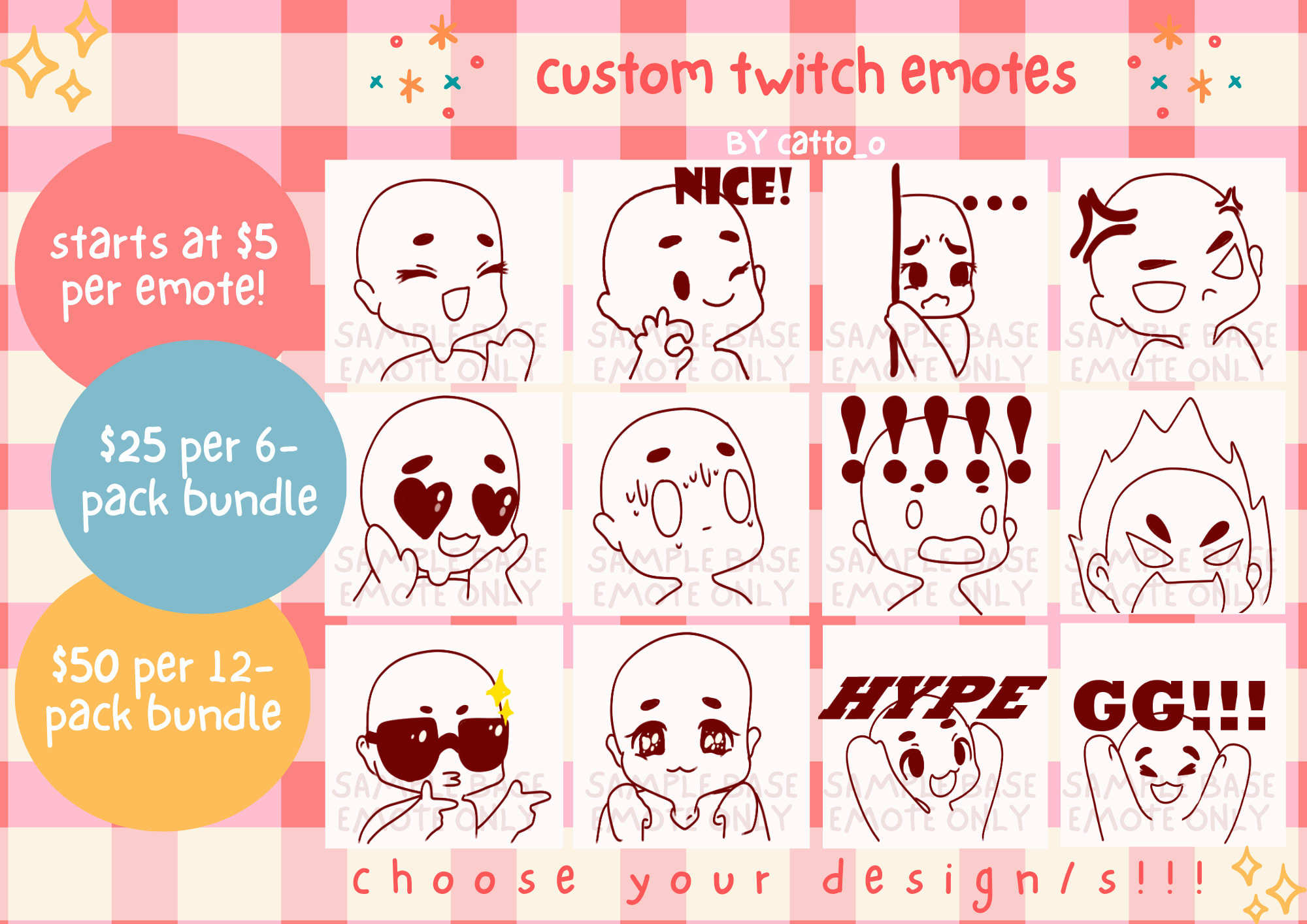 Do twitch emotes for your channel by Dtowncat