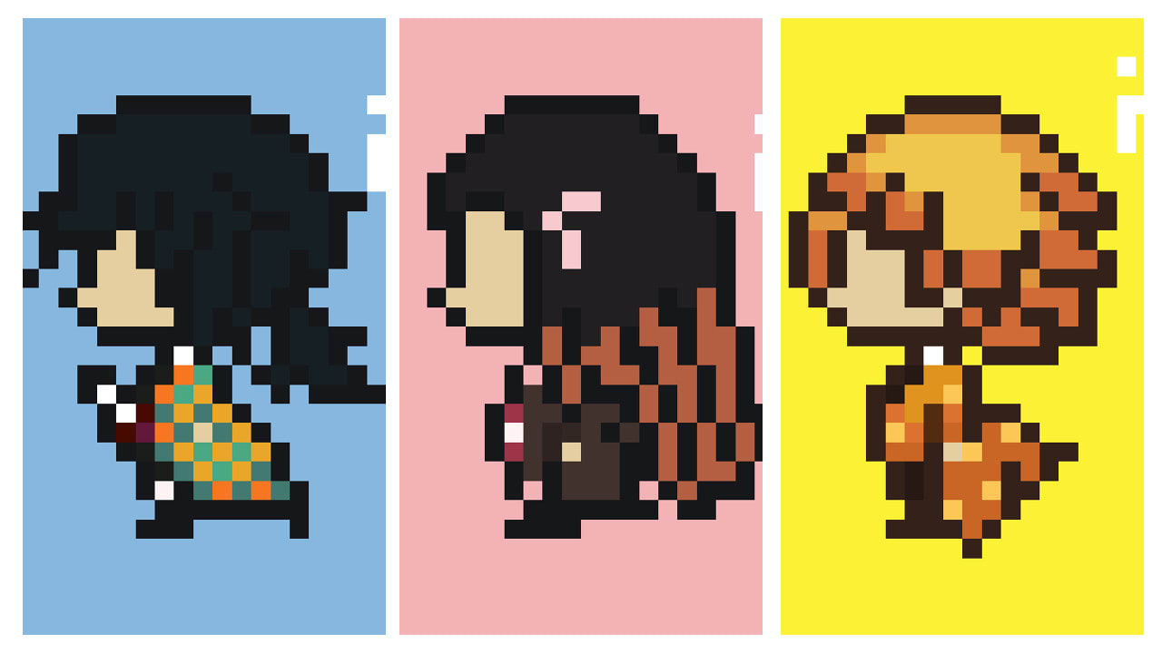 make pixel art 32x32 of your favorite character anime