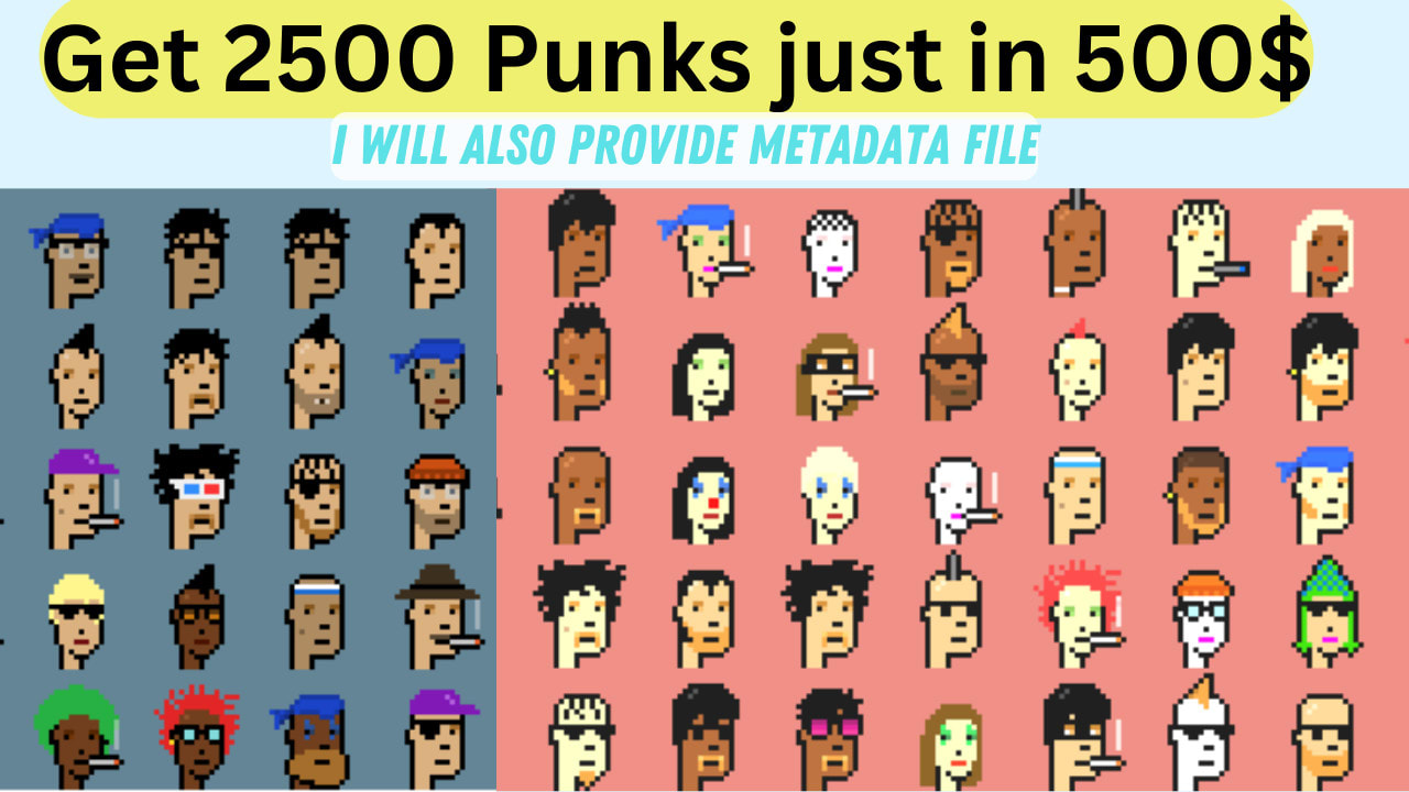 Create unlimited crypto punks for collection by Sidra7111 | Fiverr