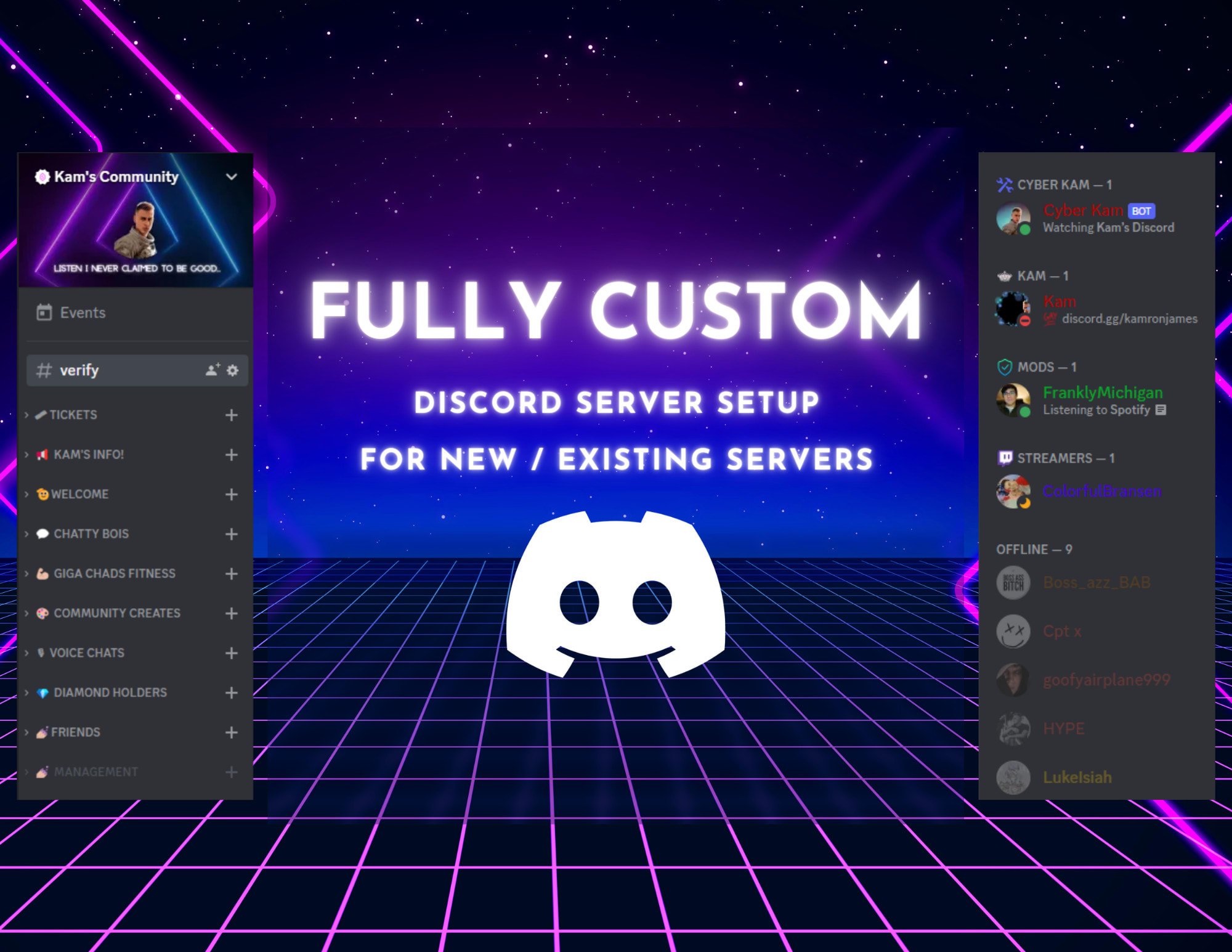 Create a customized discord server by Shawnandro