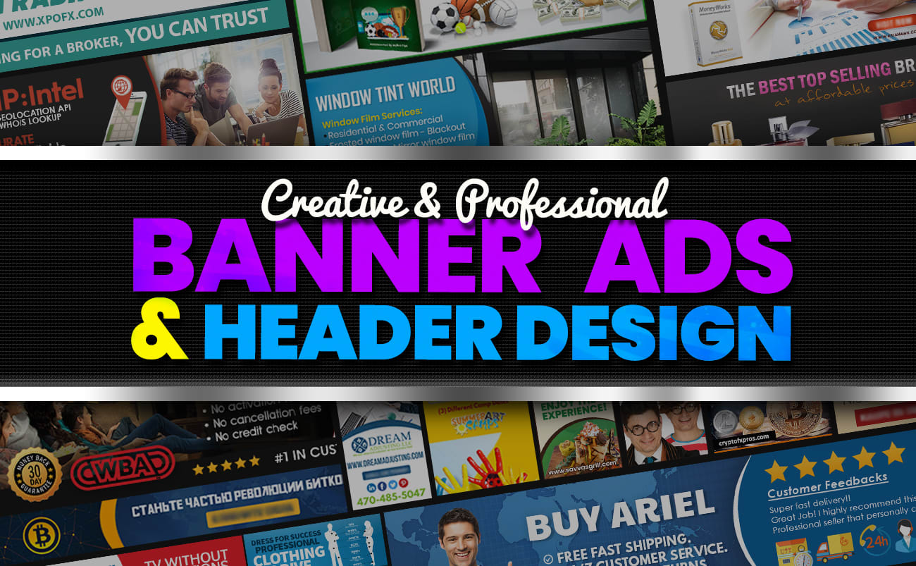 Do Professional Banner Design And Awesome Headers For Ads By Amila Ab