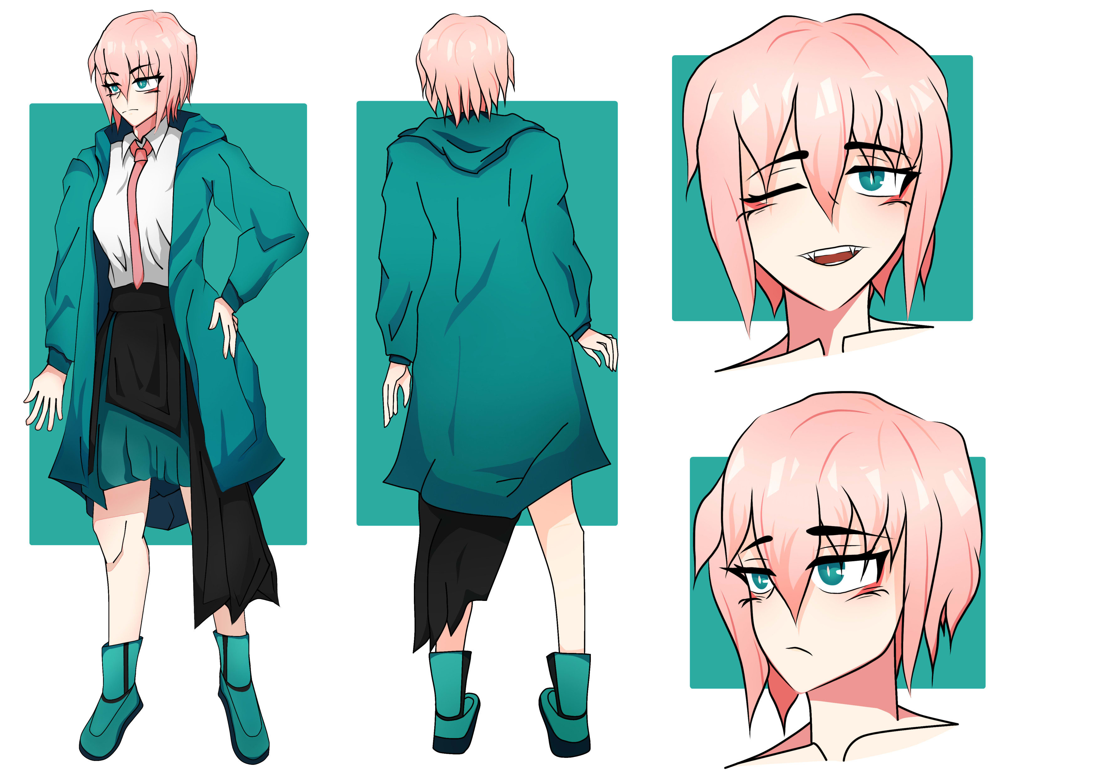 Custom Anime vtuber character sheet design Art Commission | Sketchmob