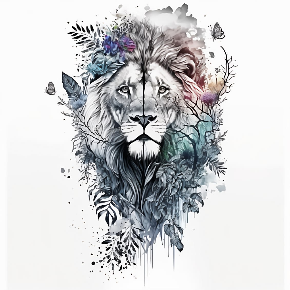 Create you a colourful lion tattoo design by Danny_it