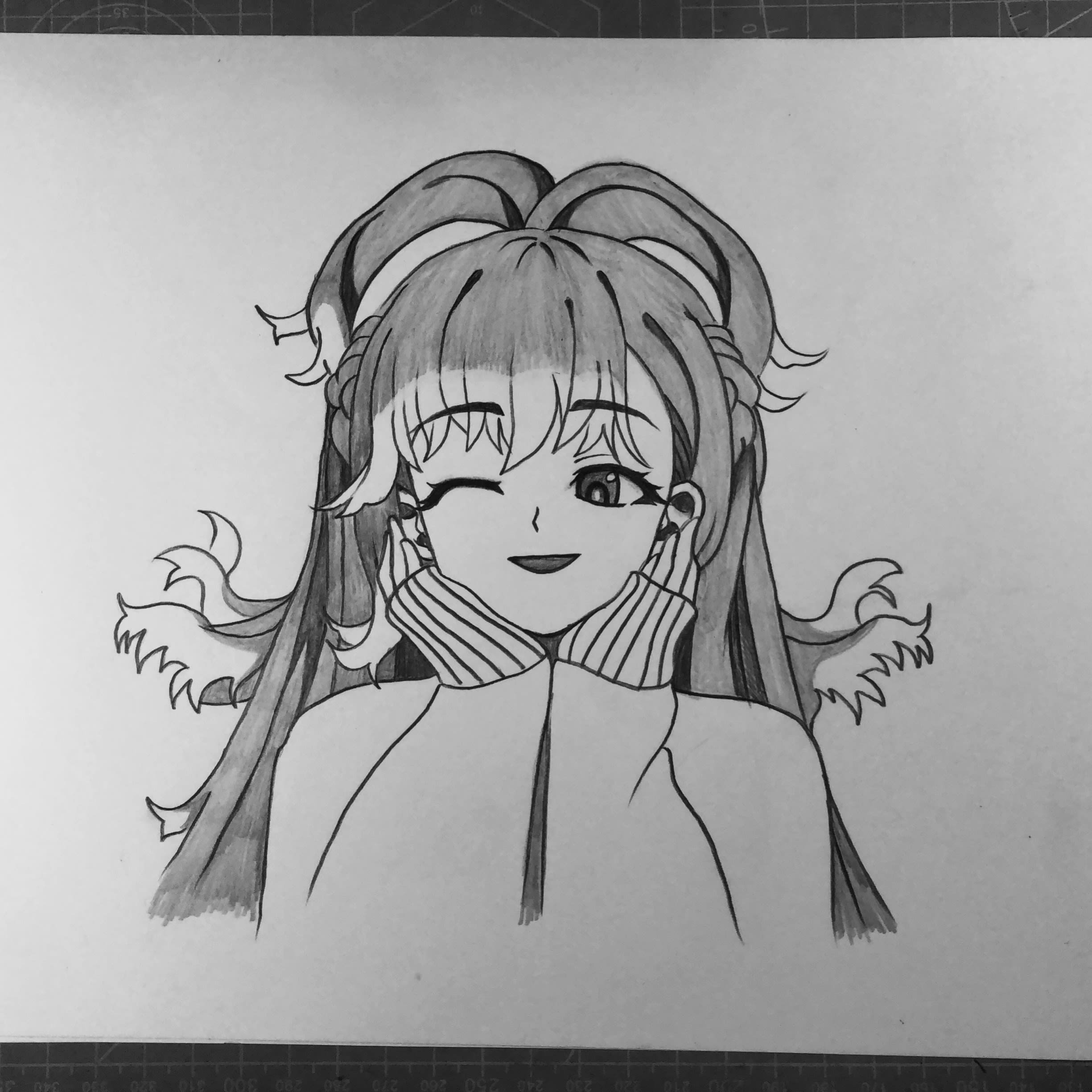 Draw anime sketch using a pencil in 24 hours by Wahlulyasir | Fiverr