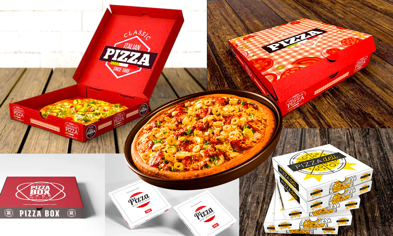 Boîte à pizza design, boîte à burger, boîte à nourriture