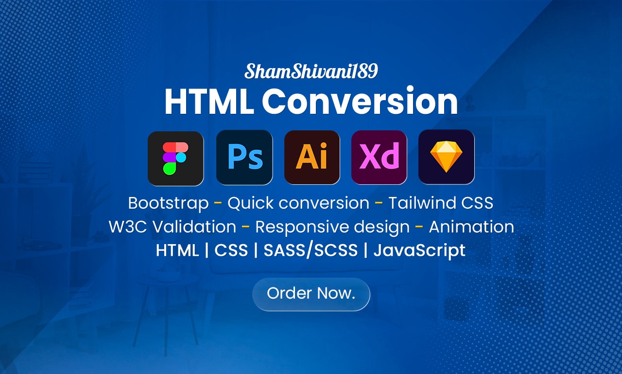 Convert psd to html, figma to html, xd to html css responsive website by  Shamshivani189 | Fiverr