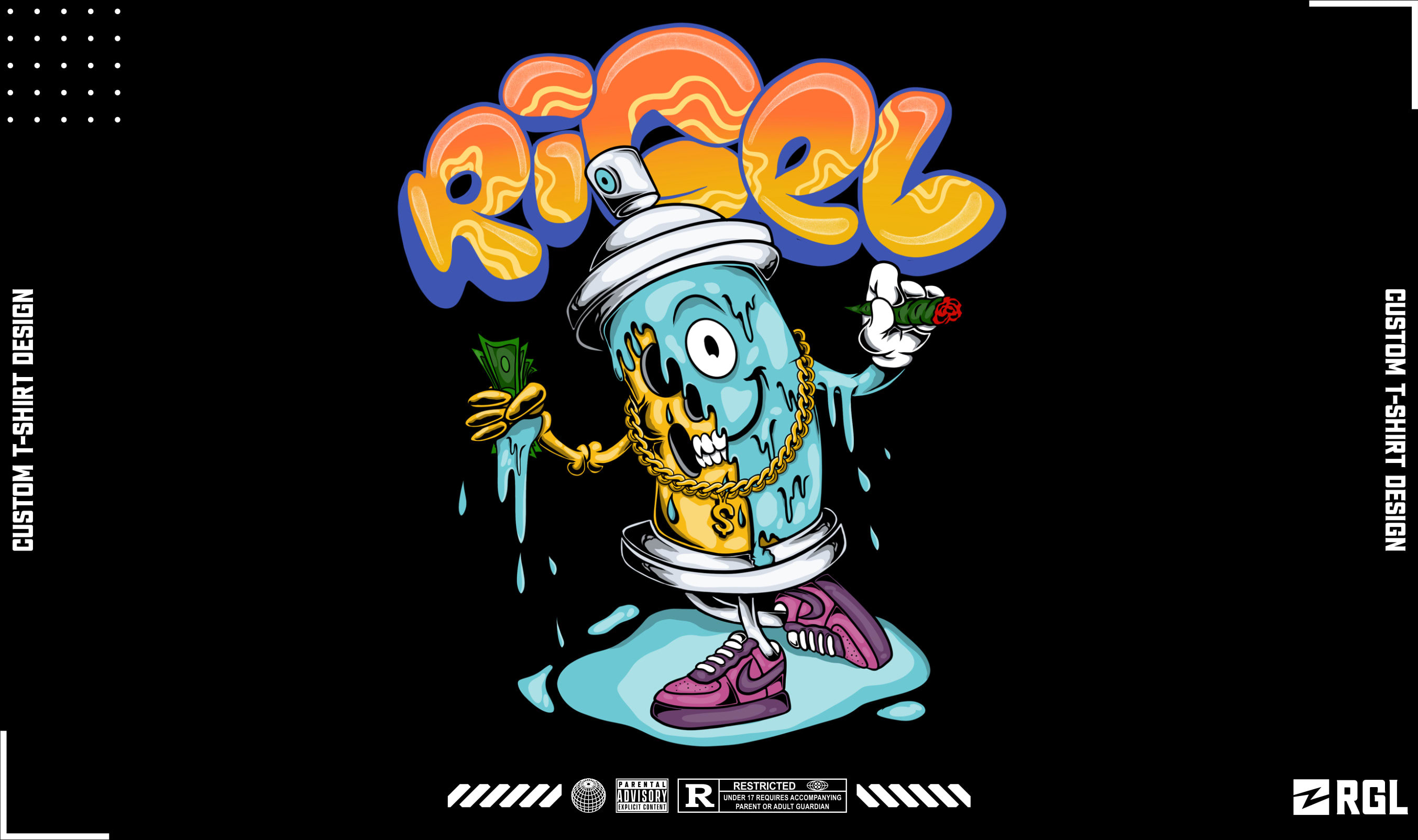 Create a design custom character streetwear for your clothing brand by  Damsrrigel